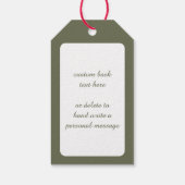 Weihnachten, Niedlicher Welpe unter Weihnachtsbaum Geschenkanhänger (Rückseite)