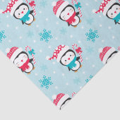 Weihnachten Niedlicher Winterpinguin Seidenpapier (Detail)