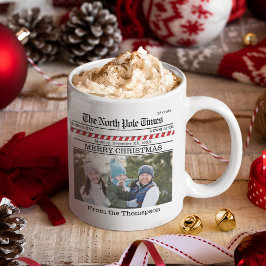 Weihnachten Niedliches Foto Whimsical Zeitung druc Kaffeetasse
