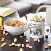 Weihnachten Niedliches Foto Whimsical Zeitung druc Zweifarbige Tasse