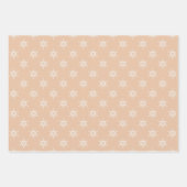 Weihnachten - niedliches Schneeflockenmuster Geschenkpapier Set (Vorderseite 3)