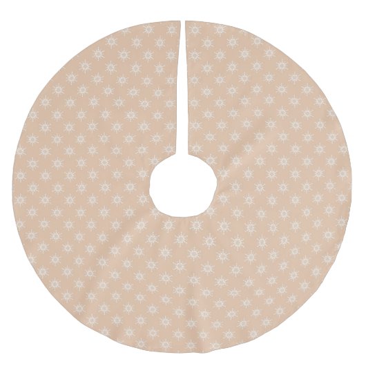 Weihnachten - niedliches Schneeflockenmuster Polyester Weihnachtsbaumdecke (Vorderseite)