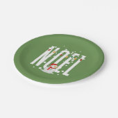 Weihnachten Niedliches Weihnachten Zitat Snowman M Pappteller (Schrägansicht)