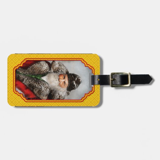Weihnachten - Nikolaus 1895 Gepäckanhänger (Vorderseite horizontal)