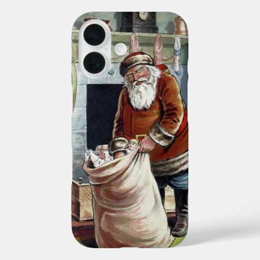 Weihnachten, Nikolaus am Kamin Case-Mate iPhone Hülle (Rückseite)