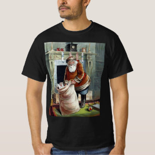 Weihnachten, Nikolaus am Kamin T-Shirt