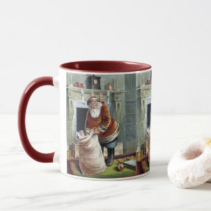 Weihnachten, Nikolaus am Kamin Tasse