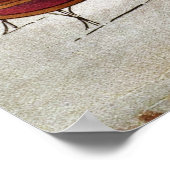 Weihnachten, Nikolaus auf dem Dach Poster (Ecke)