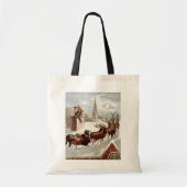 Weihnachten, Nikolaus auf dem Dach Tragetasche (Vorne)