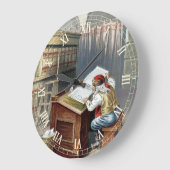 Weihnachten, Nikolaus Naughty oder Nizza Große Wanduhr (Winkel)