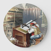 Weihnachten, Nikolaus Naughty oder Nizza Große Wanduhr (Vorderseite)
