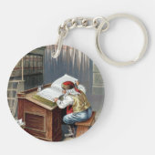 Weihnachten, Nikolaus Naughty oder Nizza Schlüsselanhänger (Rückseite)