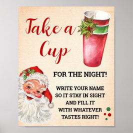 Weihnachten Nimm einen Cup für die Nachtschwärmere Poster