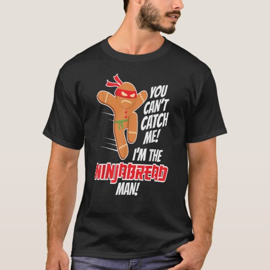 Weihnachten Ninjabread Man Funny Gingerbrot Design T-Shirt (Vorderseite)