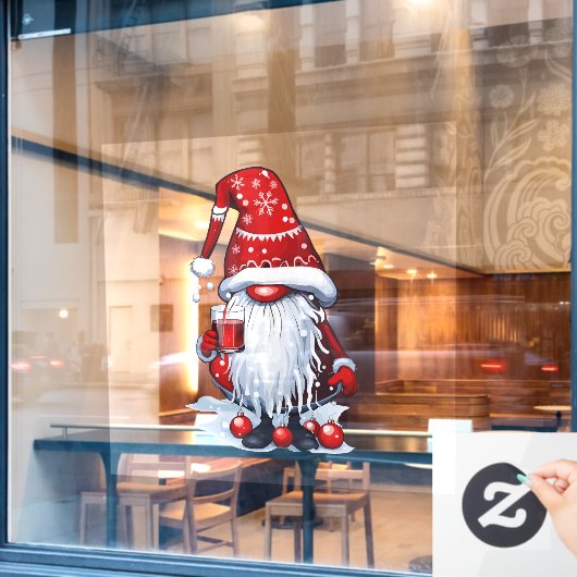 Weihnachten Nisse Gnome Gonk Fensteraufkleber (Café-Fenster)