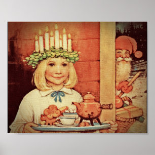 Weihnachten Nisse und Lucia Day Karin Poster