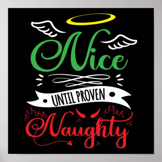 Weihnachten Nizza bis zum Beweis Naughty Funny Xma Poster (Vorne)