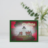 Weihnachten Nobska Point Leuchtturm (Stehend Vorderseite)