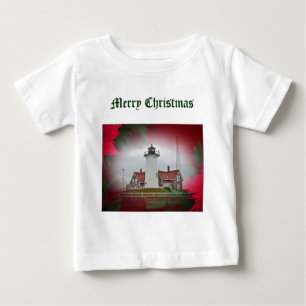 Weihnachten Nobska Point Leuchtturm Baby T-shirt