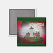 Weihnachten Nobska Point Leuchtturm Magnet (Vorderseite/Rückseite)