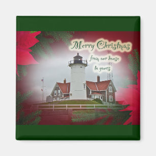 Weihnachten Nobska Point Leuchtturm Magnet