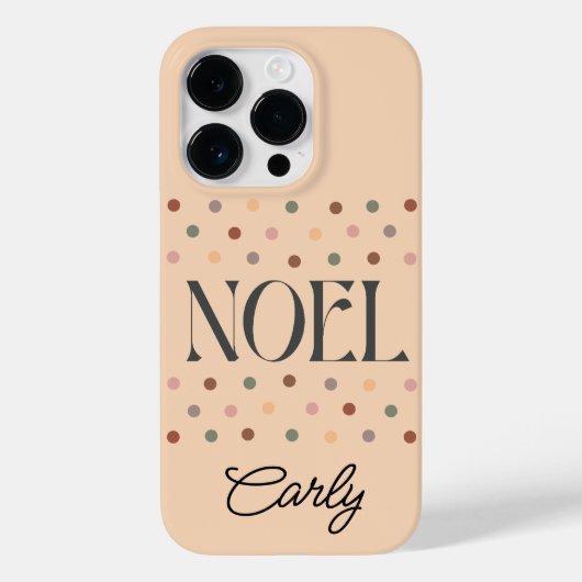 Weihnachten NOEL Boho Beige Case-Mate iPhone Hülle (Rückseite)