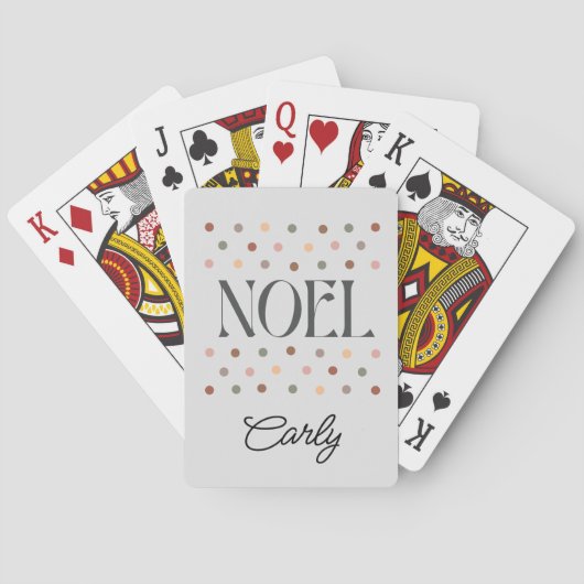 Weihnachten NOEL Boho Spielkarten (Rückseite)
