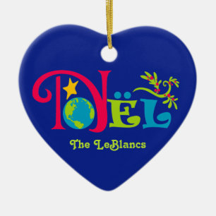 Weihnachten Noël Keramikornament