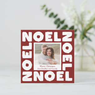 Weihnachten Noel Moderne Typografie Foto Feiertag Karte