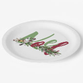 Weihnachten Noel Pappteller (Schrägansicht)
