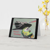 Weihnachten Noir 2021 Gemälde auf einem Karte (Gelbe Blume)