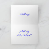 Weihnachten Nollaig Chridheil Blue Star Urlaubskar (Innenseite)