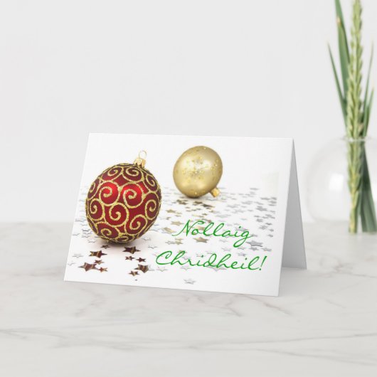 Weihnachten Nollaig Chridheil I Holiday Card (Vorderseite)