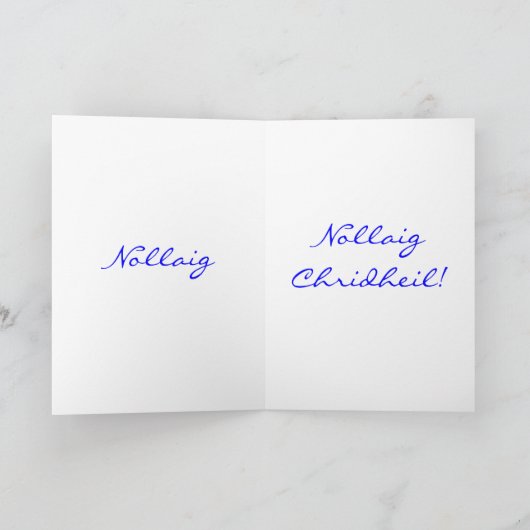 Weihnachten Nollaig Chridheil Lila Star II Feierta (Innenseite)