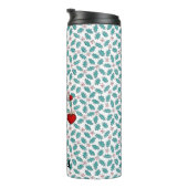 Weihnachten Nordic Gnome Mistletotype mit Namen Thermosbecher (Nach rechts gedreht)