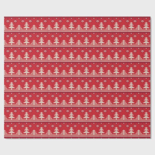 Weihnachten Nordic Pattern Geschenkpapier (Flach)