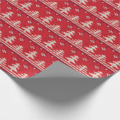 Weihnachten Nordic Pattern Geschenkpapier (Ecke)