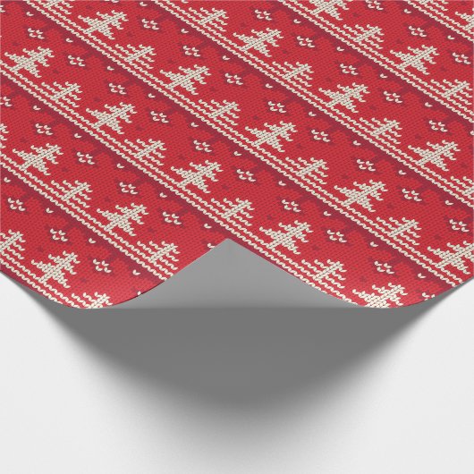 Weihnachten Nordic Pattern Geschenkpapier (Ecke)