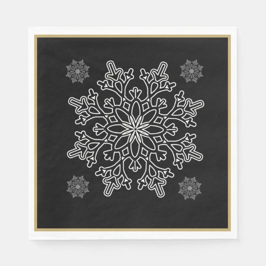 Weihnachten Nordic Snowflake Paper Napkins Serviette (Vorderseite)