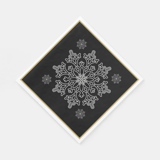 Weihnachten Nordic Snowflake Paper Napkins Serviette (Ecke)