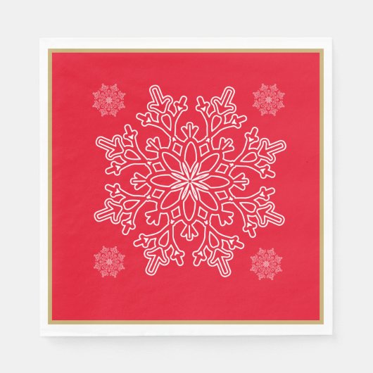 Weihnachten Nordic Snowflake Paper Napkins Serviette (Vorderseite)