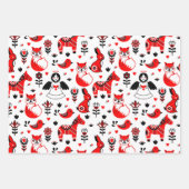 Weihnachten Nordisch-skandinavisches Schwedisches Geschenkpapier Set (Vorderseite 3)