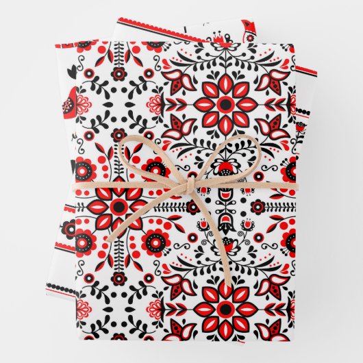 Weihnachten Nordisch-skandinavisches Schwedisches Geschenkpapier Set (Beispiel)