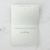 Weihnachten-Nordlichter mit Santa Feiertagskarte (Innenseite)