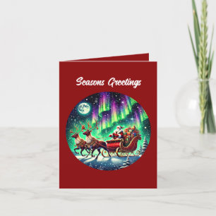 Weihnachten Nordlichter Santa sleigh