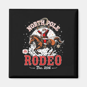 Weihnachten Nordpol Rodeo Funny Santa Cow Magnet