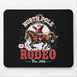 Weihnachten Nordpol Rodeo Funny Santa Cow Mousepad