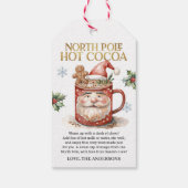 Weihnachten Nordpol Santa Hot Cocoa Geschenkanhänger (Rückseite)