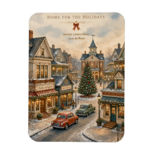 Weihnachten, Nostalgische Feiertagsstraße in einer Magnet