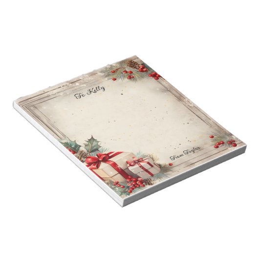 Weihnachten Notizblock (angewinkelt)